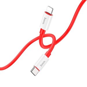 Кабель HOCO Type-C to Lightning Magic silicone PD charging data cable X87 red 6931474783196