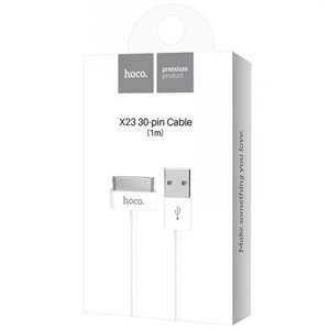 Usb кабель iPhone 4 Hoco x23 білий 1 метр