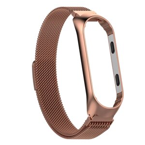 Ремінець металевий 4you Xiaomi Mi Band 3 4 золотистий Milanese Loop