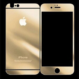 Захисне скло для iPhone 5/5S/SE золотисте переднє та заднє