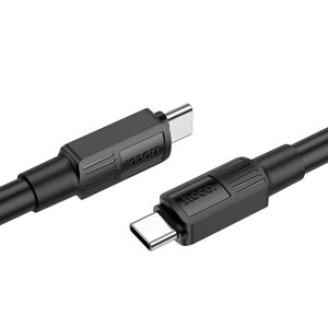 Кабель HOCO X84 Solid - Type-C to Type-C charging data cable чорний 1м 60W