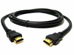 Шнур Hdmi шт.- шт. плоский, метал. gold, діам.-7, 3 мм, 3 м