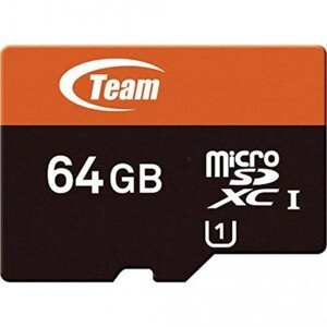 Картка пам'яті Team microSD 64 GB Class10 UHS-I (з адаптером) (TCUSDX64GUHS41)