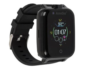 Дитячий годинник із відеозв'язком AmiGo GO006 GPS 4G WI-FI чорний