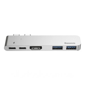 Type-C хаб Baseus Thunderbolt C+ Dual to USB3.0/HD4K/Type-C Female HUB Converter CAHUB-B0G