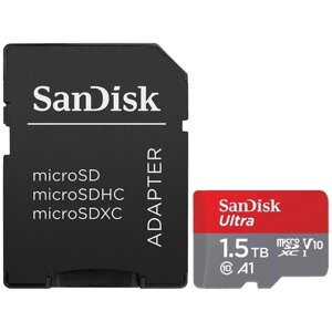 Картка пам'яті SanDisk microSDXC Ultra A1 1.5TB (R150MB/s) з адаптером