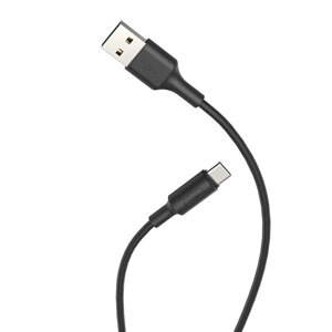 Кабель Hoco X25 Soarer USB — type-C 1 метр посилені конектори чорний 6957531080145