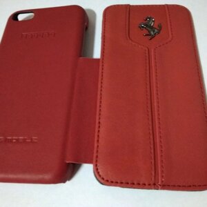 Чохол книжка Ferrari iPhone 5С шкіряна оригінальна червона