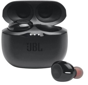 Бездротові навушники JBL TUNE 125 BT TWS стереогарнітура в кейсі (JBLT125TWSBLK) чорна