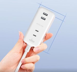 Фільтр подовжувач Aigo AC0320 Power Strip (3 розетки + 2 порти USB) 1 метр