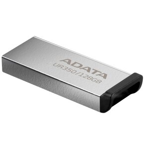 Юсб флешнакопичувач металевий A-DATA UR 350 128Gb USB 3.2 сріблясто чорний