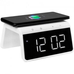 Розумний годинник настільний Gelius Pro Smart Desktop Clock Time Bridge GP-SDC01 + бездротова зарядка