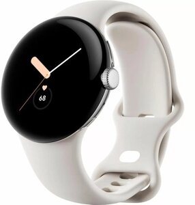 Розумний годинник Google Pixel Watch Polished з ремінцем Silver/Chalk