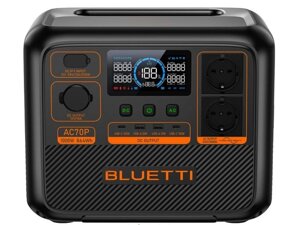 Портативна зарядна станція BLUETTI AC70P 1000W 864Wh EU (євро розетки)