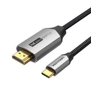 Кабель Vention Type-C to HDMI 2.0 1.5 м (CRBBG) сірий