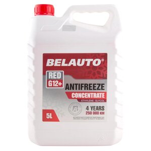 Антифриз BELAUTO AF1350 — RED G12+ (червоний концентрат) 5 літрів