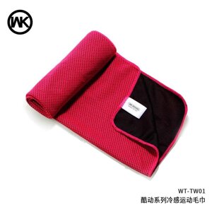 Рушник для спортзалу бамбуковий WK Sport towel WT-TW01 червоний