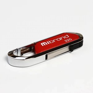 Металева флешка Mibrand USB 2.0 Aligator 32Gb (MI2.0/AL32U7DR) темно-червона