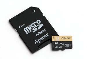 Картка пам'яті MicroSDXC 64Gb Class 10 Apacer мікроСД
