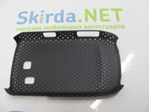 Чохол-накладка для Samsung S3850 сіточка пластик чорний