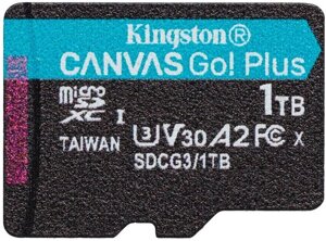Картка пам'яті 1 ТБ — KINGSTON MicroSDXC 1Tb U3 A2 Canvas Go! Plus