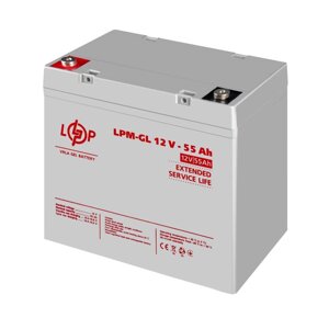 Акумулятор гелевий LPM-GL 12 V — 55 Ah