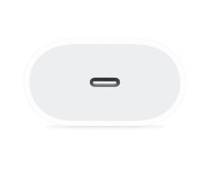 Мережевий зарядний пристрій для Apple iPhone 12 20 W USB-C білий без логотипа