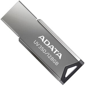 Флешка металева USB 3.2 ADATA UV350 128 Gb срібляста