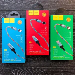 Micro кабелі світні магнітні USB шнури Hoco U90