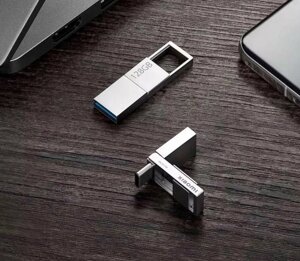 USB-флешка Xiaomi Dual Interface Metal U Drive 128GB Silver (BHR5606CN)