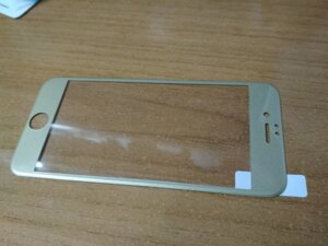 3D Скло для дисплея iPhone 6 6 г з м'якими краями гнучкою рамкою золоте