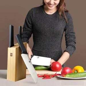 Комплект із 4 кухонних ножів сталевих на підставці XIAOMI HUO HOU Knife Set (HU0059)