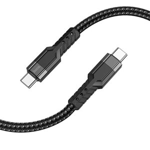 Кабель HOCO Type-C to Type-C charging data cable U110 1.2m 60W чорний 6931474770622