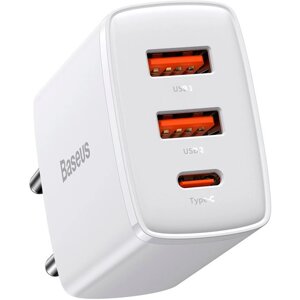 Швидкий блок зарядний Baseus Compact Quick Charger 2U+C 30 W CCXJ-E02