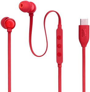 Навушники дротові спідн-с JBL T310C USB-C (JBLT310CRED) червоні