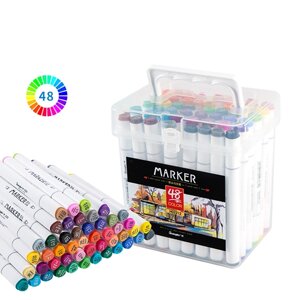 Набор фломастеров Xiaomi Guangbo Storage Compartment Marker Pen 48 Colors