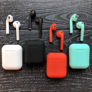 Навушники Airpods i12 бездротові 5.0 (TWS) сенсорні з кейсом Touch&Window