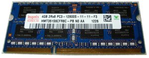 Модуль памяти для ноутбука SODIMM 4 GB DDR3 1600MHz HYNIX Org HMT351S6CFR8C-PB