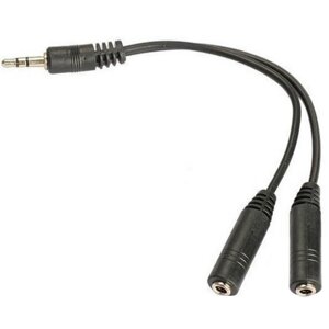 Адаптер перехідник Atcom 16850 — Mini-Jack 3.5 тато — 2 * Mini-Jack 3.5 мама 10 см