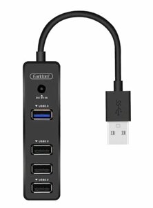 Хаб розгалужувач Type-C на 4 спідниці порту Earldom ET-HUB08 USB 4 in 1 Hub