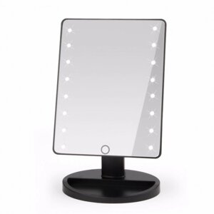 Косметичне Дзеркало Large 22 LED Mirror чорний і рожевий колір