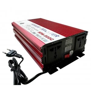 Інвертор із чистою синусоїдою 12 V 220V HPA-500C із заряджанням 10 А + LCD дисплей