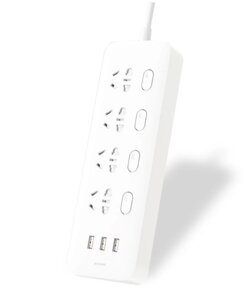 Мережевий фільтр-подовжувач MiJia Power Strip (4 розетки + 3 USB-port) 2 м White MJSWSKCXB-01QM NRB4023CN