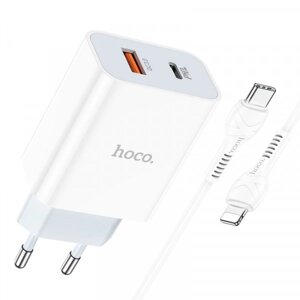 Зарядний комплект HOCO C97A 20 W 1PD 1 USB QC 3.0 charger + Type-C-to-iP Cable