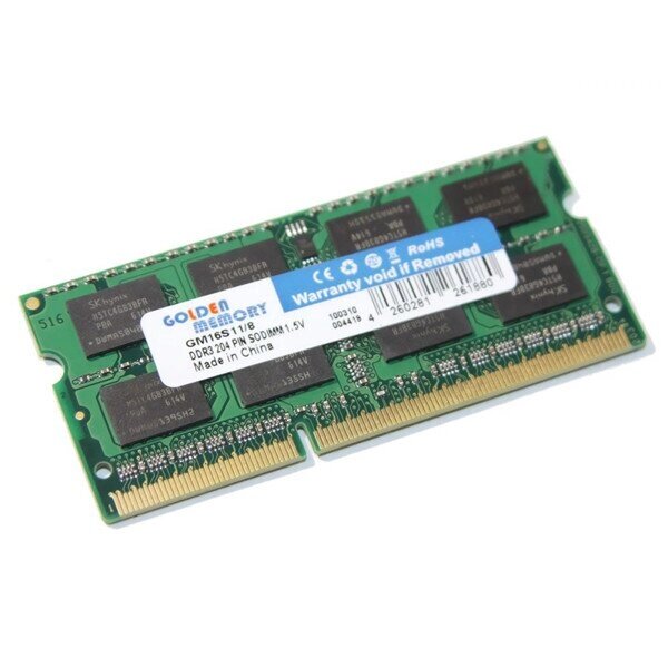 Планка памяти для ноутбука SODImm 8 GB DDR3 1600MHz GOLDEN MEMORY (box) GM16S11/8 від компанії da1 - фото 1