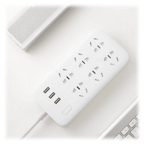 Подовжувач Mi USB Power Strip white (6 розеток + 3 USB) від компанії da1 - фото 1