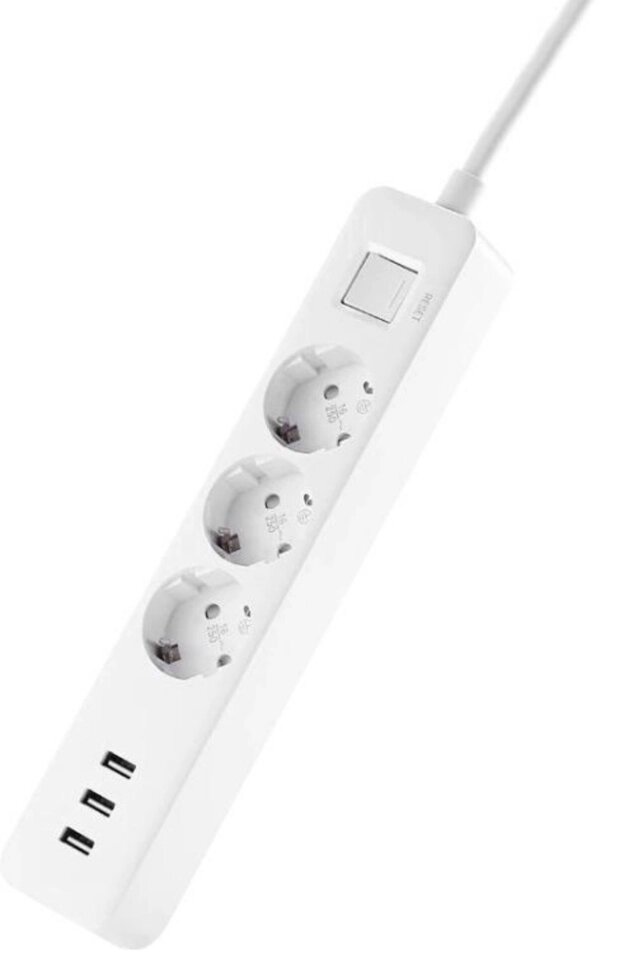 Подовжувач Xiaomi Mi Power Strip 3 розетки + 3 USB XMCXB04QM NRB4030GL від компанії da1 - фото 1