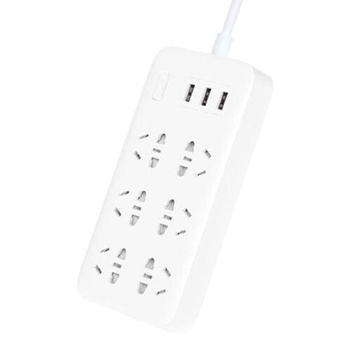 Подовжувач Xiaomi Mi Power Strip (6 розеток + 3 USB-port) фільтр універсальний білий від компанії da1 - фото 1