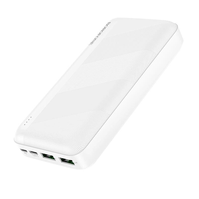 Портативна батарея BOROFONE Pindar power bank BJ27A 20000mAh біла від компанії da1 - фото 1