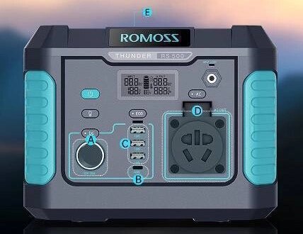 Портативна електростанція Romoss Thunder RS500 500 W 18 Ah від компанії da1 - фото 1